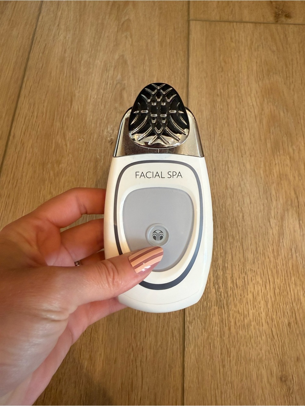 Facial Spa Portable Microcurrent Device - White & Silver